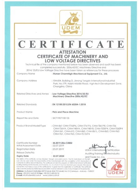 Chine CHARMHIGH  TECHNOLOGY  LIMITED Certifications