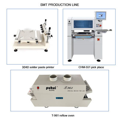 Ligne de production SMT de petite taille de haute précision 3040 Imprimante à pochoirs CHM-551 SMT