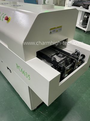 Four à refusion sans plomb CHM-PC6635 avec contrôle PC, 6 zones de température et zone de chauffage de 2200*350mm pour soudure SMT