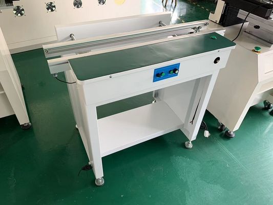 Convoyeur SMT pour cartes de circuits imprimés avec longueur réglable de 0,5/0,6/0,7/1,0/1,2 m, vitesse réglable de 0 à 8000 mm/min et plage de largeur de rail de 50 mm à 350 mm