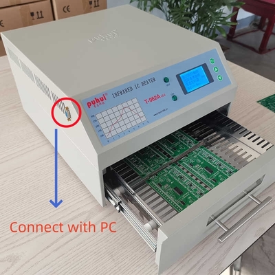Mini Reflow Oven 300*320mm 1500w T962A avec l'échappement IC Heater Infrared Welding Station