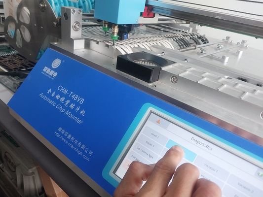 Machine de placement et de dépose SMT de paillasse CHMT48VB, 58 alimentateurs, 2 caméras de vision
